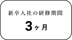 新卒入社の研修期間3ヶ月